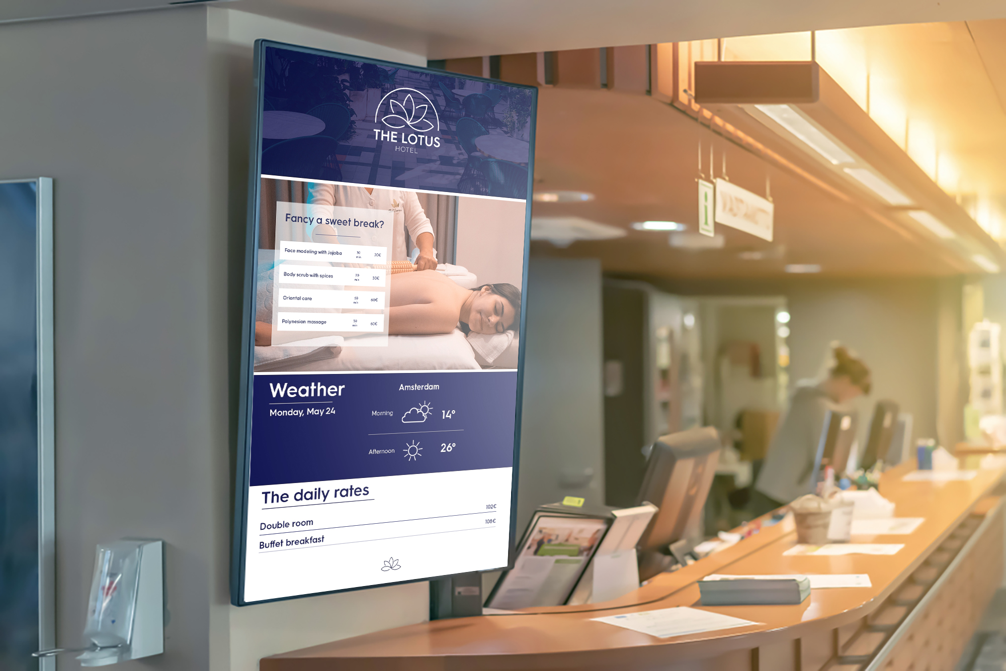 Digital signage voor hotels Digital signage voor hotels