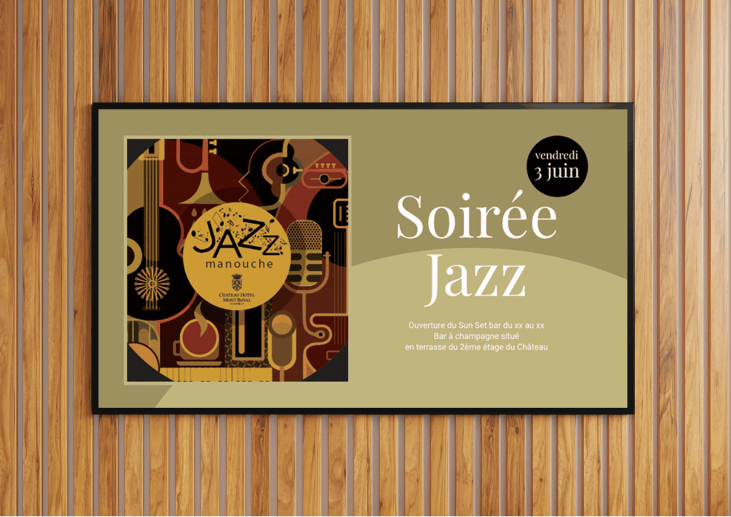 Affichage dynamique pour hôtel